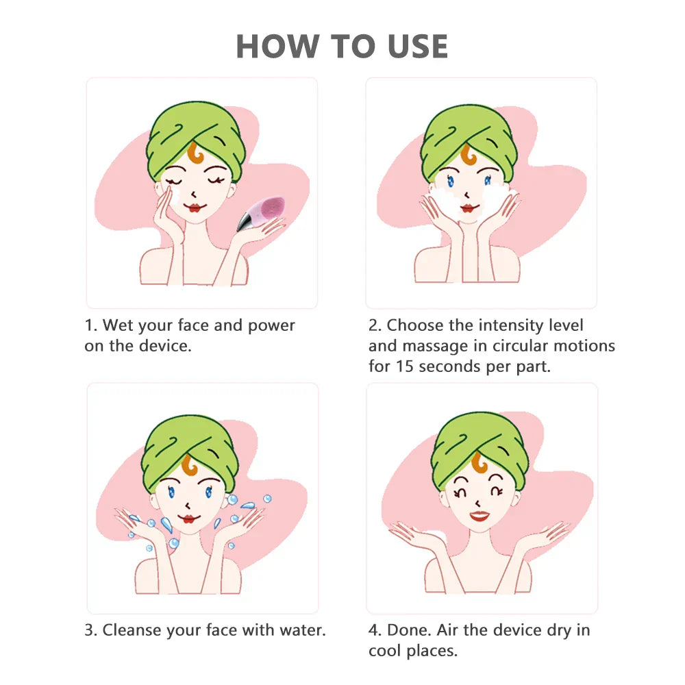 Silica Gel Facial Brush Double Sided