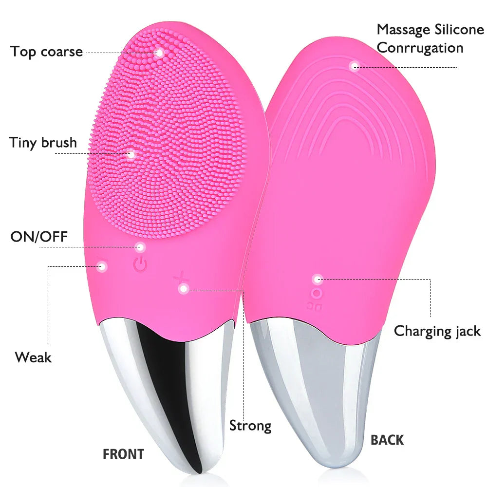 Silica Gel Facial Brush Double Sided